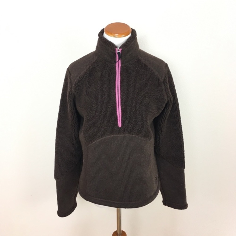 North Face Brown TKA 200 Half-Zip Pullover Fleece Jacket Women’s Sz Medium